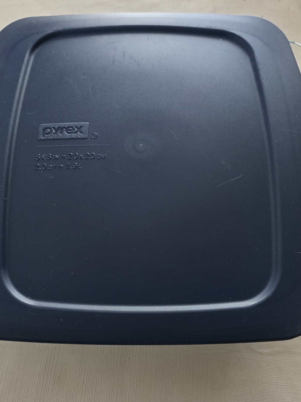 Pyrex Square Storage Container Lid in Dark Blue New 2 Qt